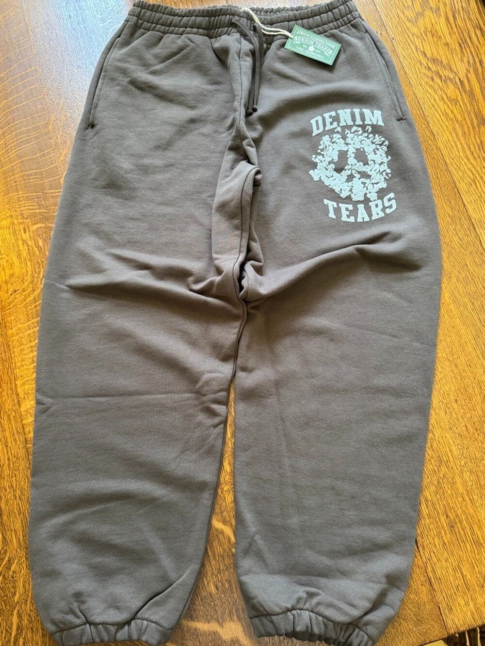 NWT Denim Tears University Sweatpants Brown Medium